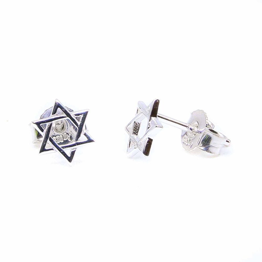 Ohrstecker Davidstern 925 Silber