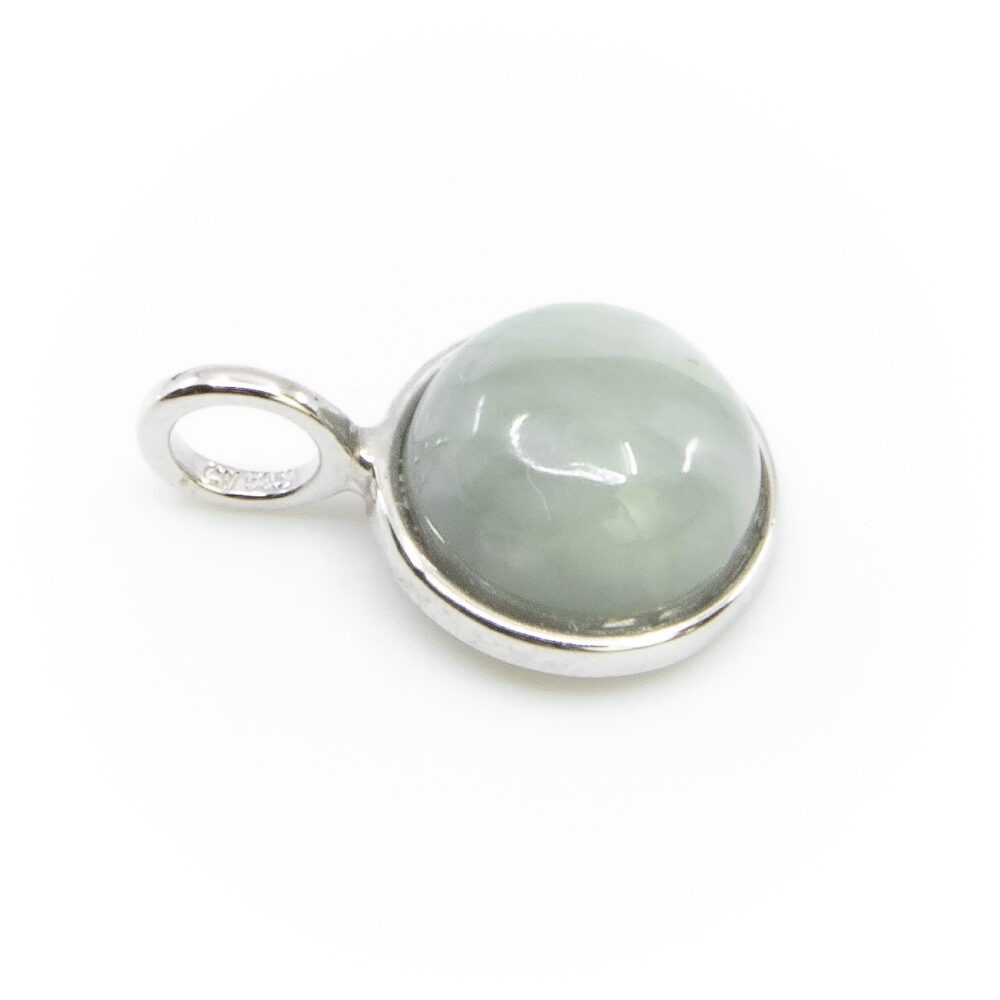 Anhänger Nephrit-Jade 8mm gefasst