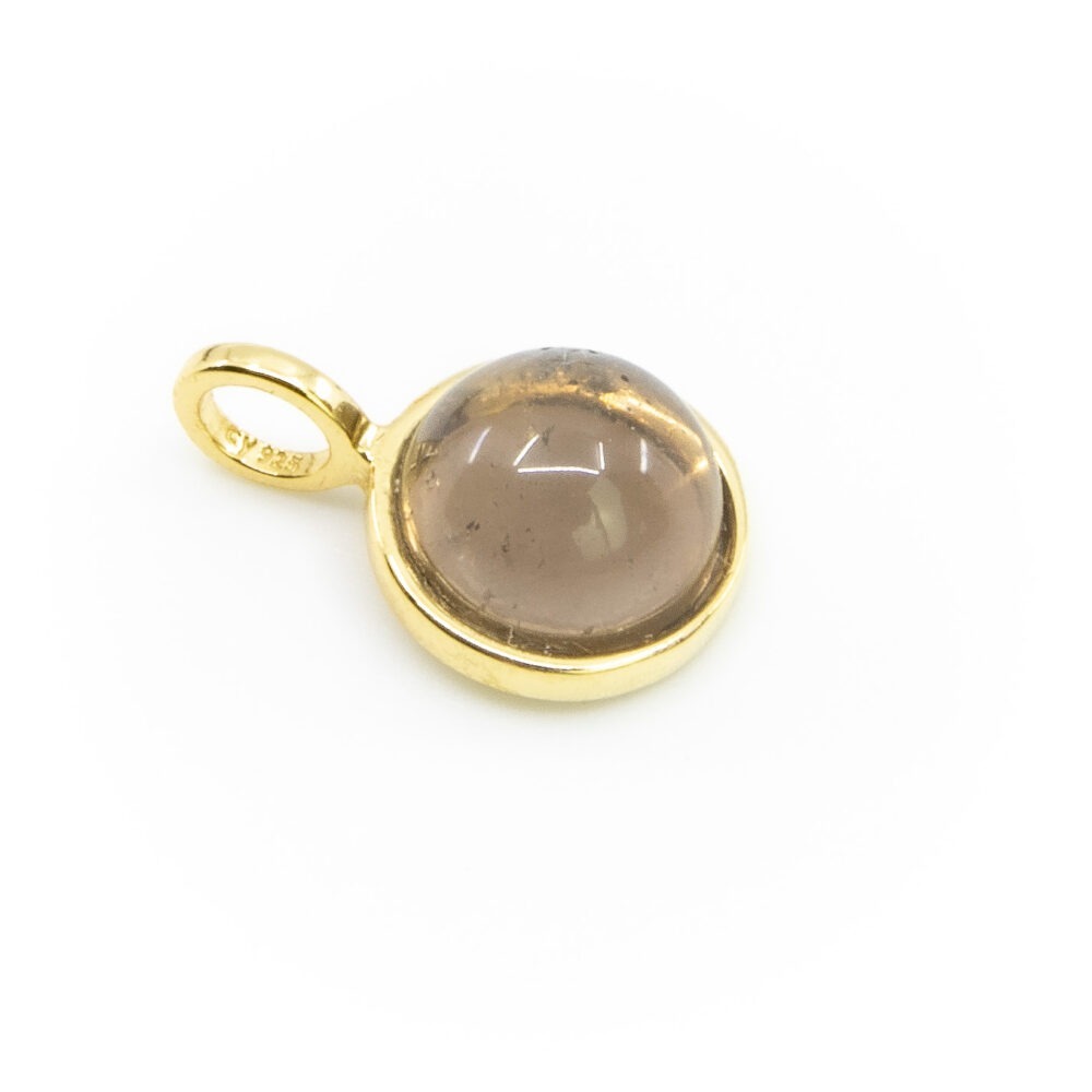 Anhänger Rauchquarz 8mm gefasst
