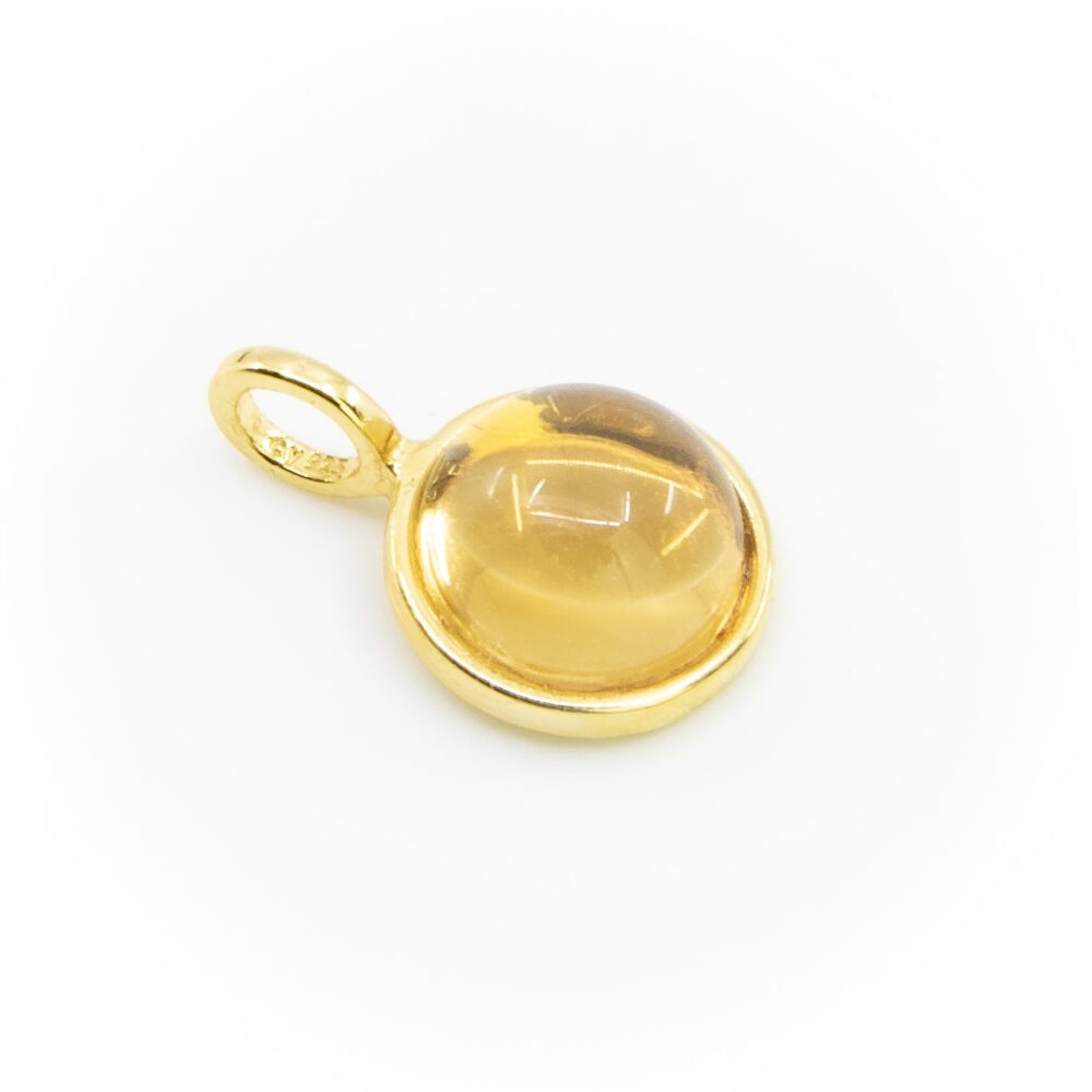 Anhänger Zitrin 8mm gefasst