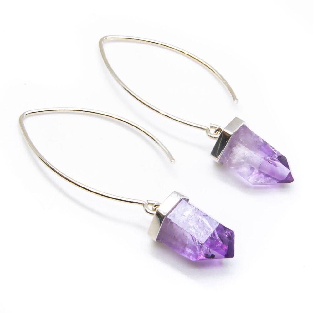 Ohrhänger Amethyst gefasst