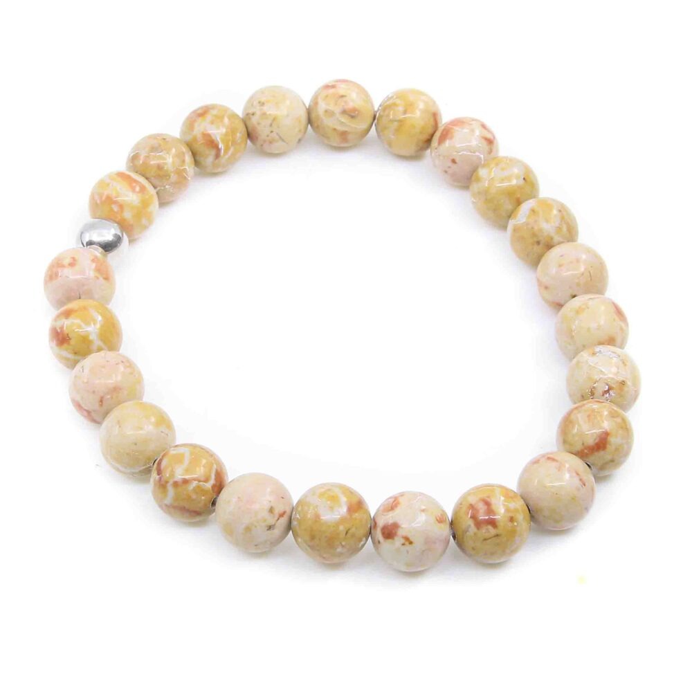 Armband Pierre jaune 8mm
