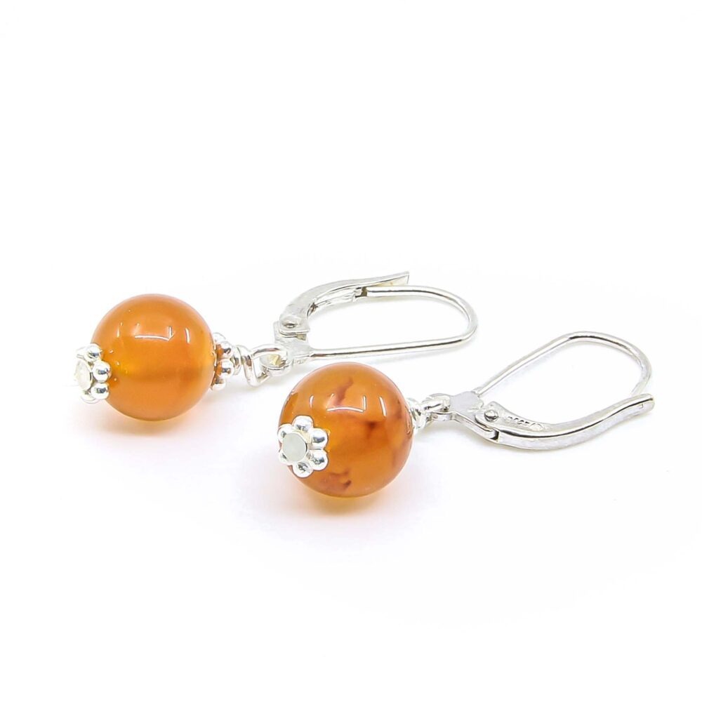 Ohrhänger Karneol 8mm