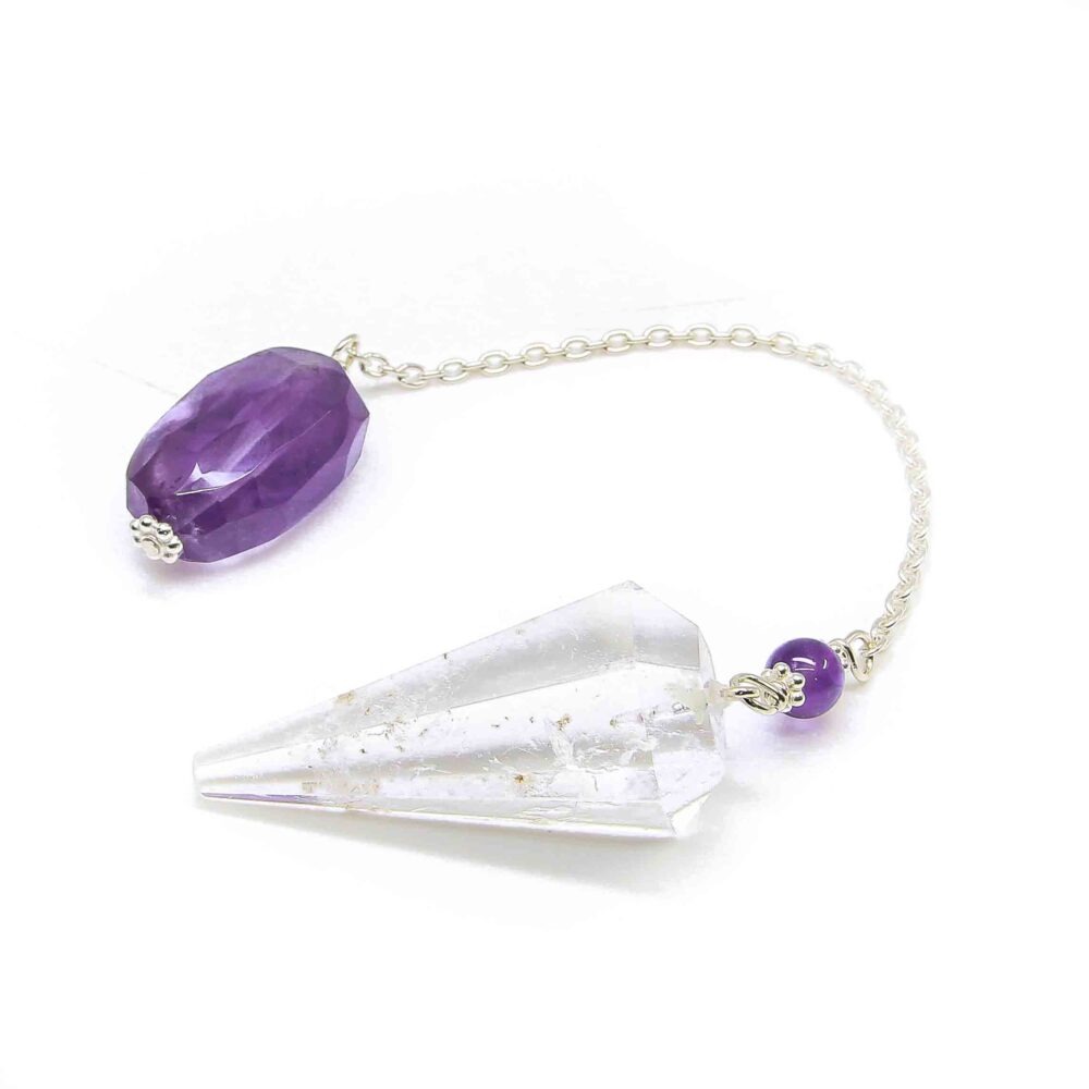 Pendel mit Kristall und Amethyst