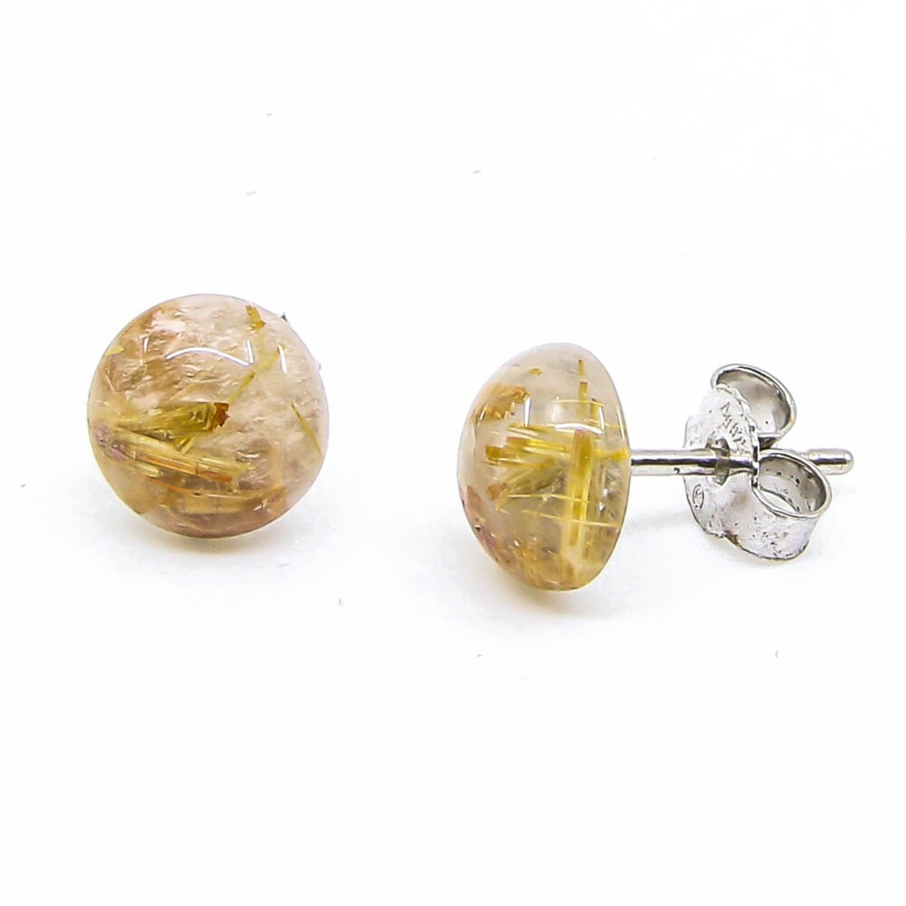 Ohrstecker Rutilquarz 8mm