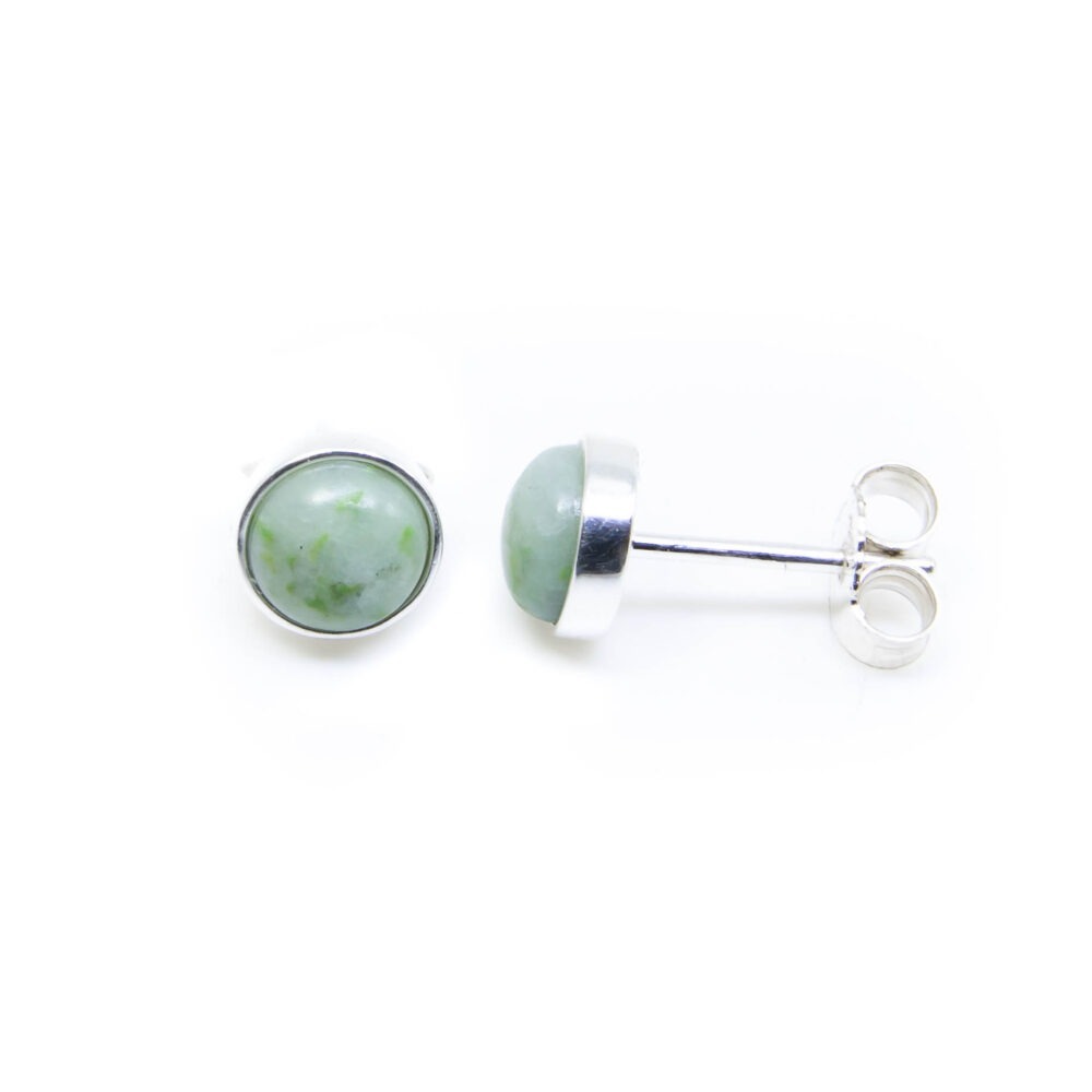 Ohrstecker Allalin Gabbro 7mm gefasst