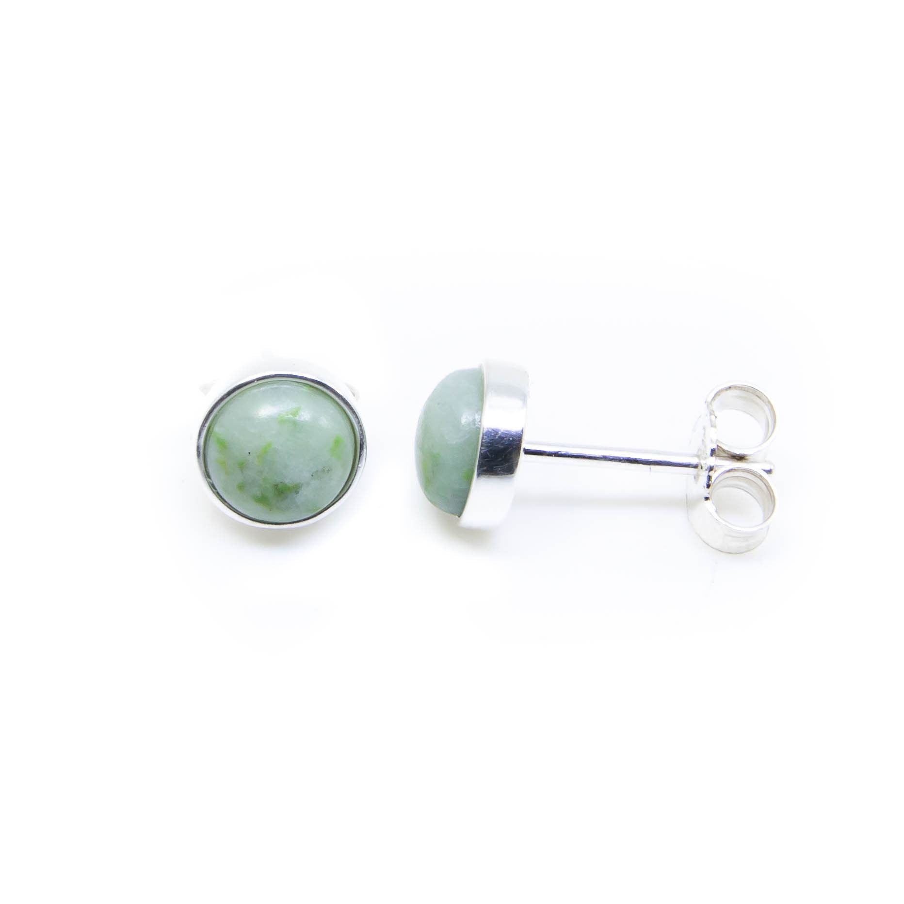 Ohrstecker Allalin Gabbro 7mm gefasst