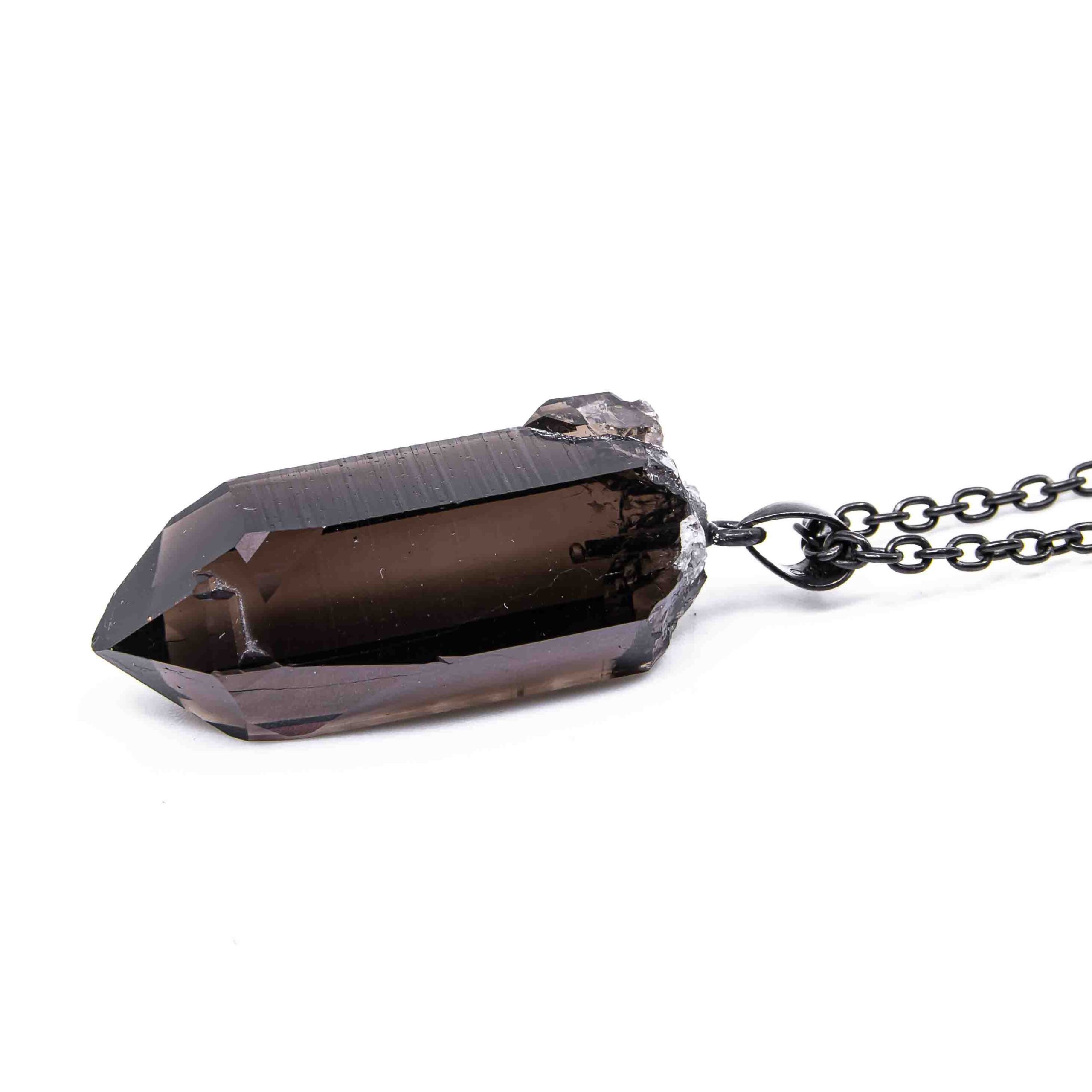 Anhänger mit Kette Morion (Rauchquarz) – Bild 3