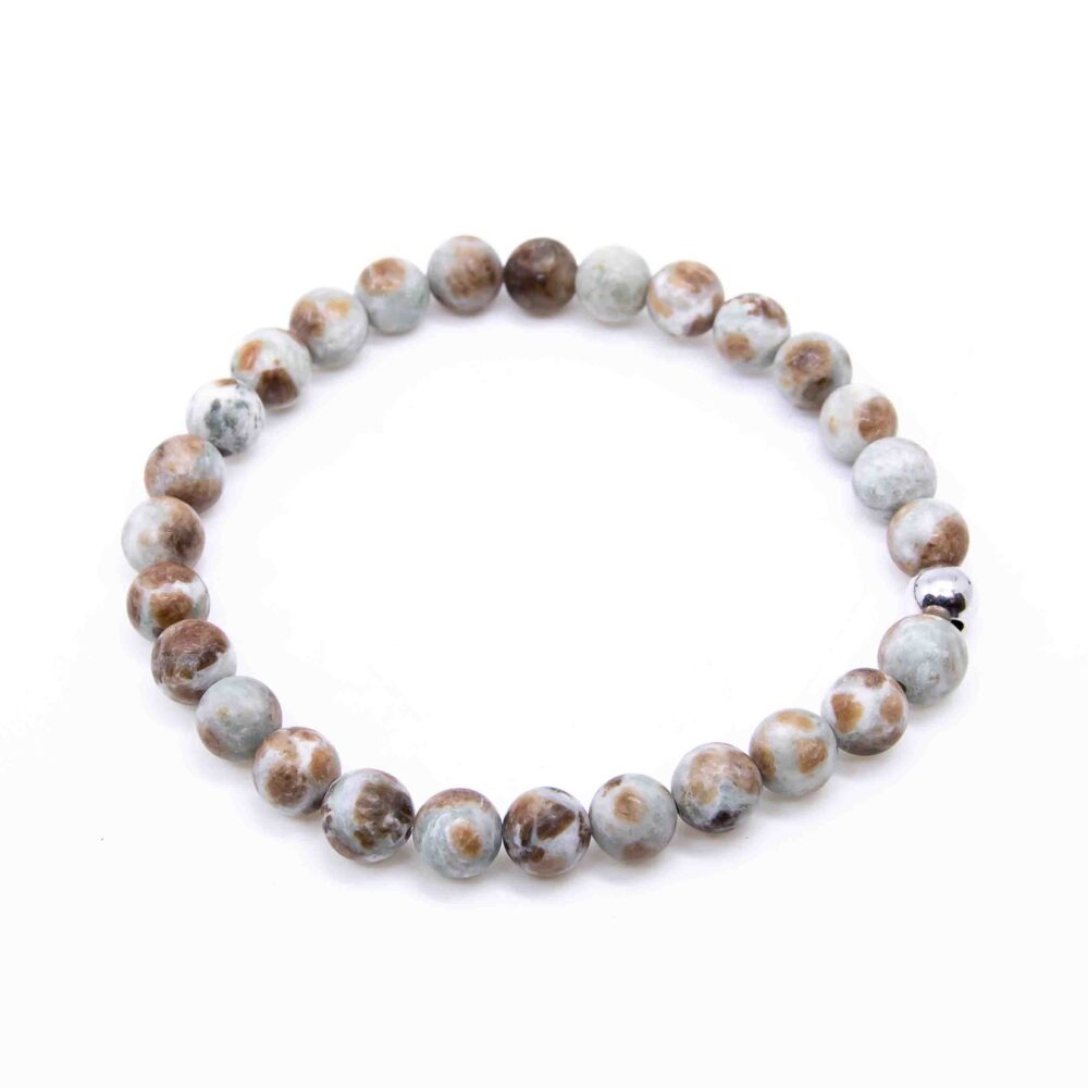 Armband Granat im Diopsidfels 7mm matt