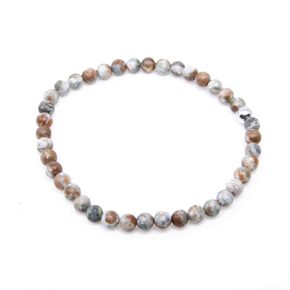 Armband Granat im Diopsidfels 5mm matt