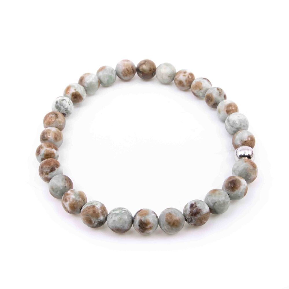 Armband Granat im Diopsidfels 7mm matt