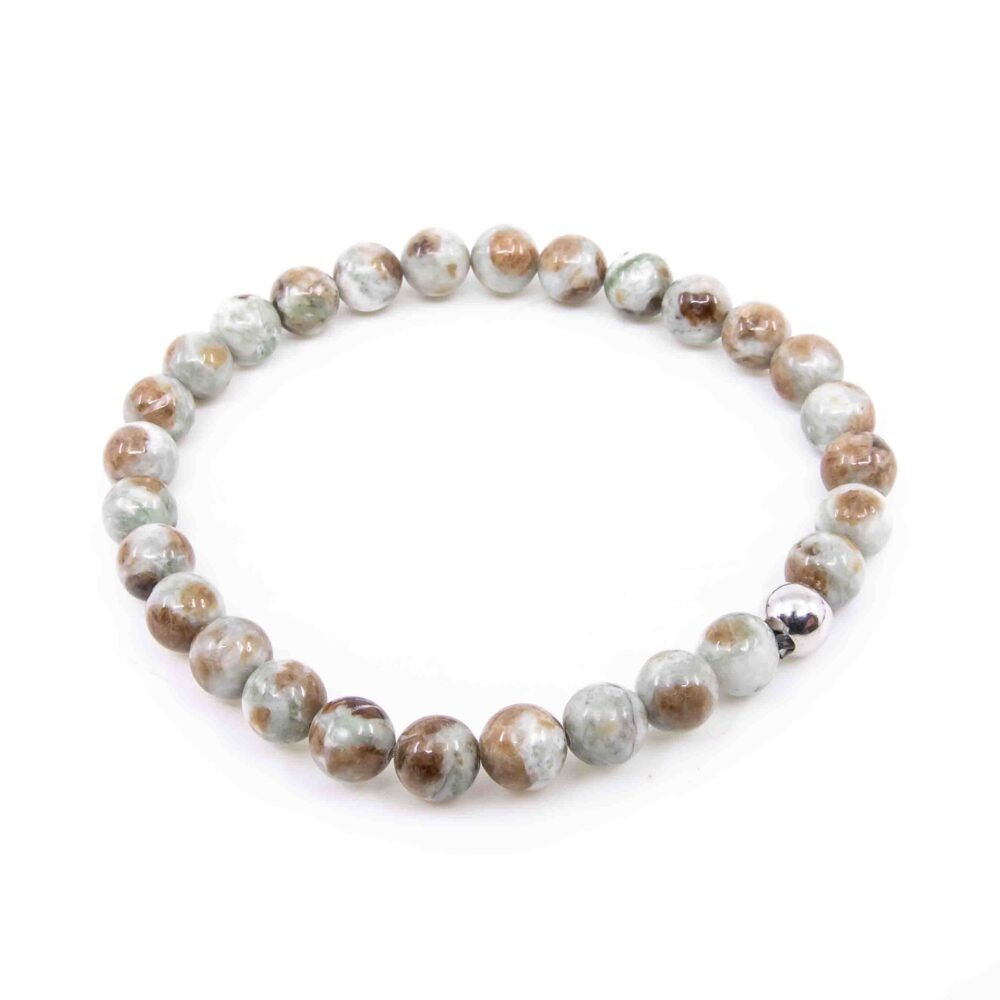 Armband Granat im Diopsidfels 7mm