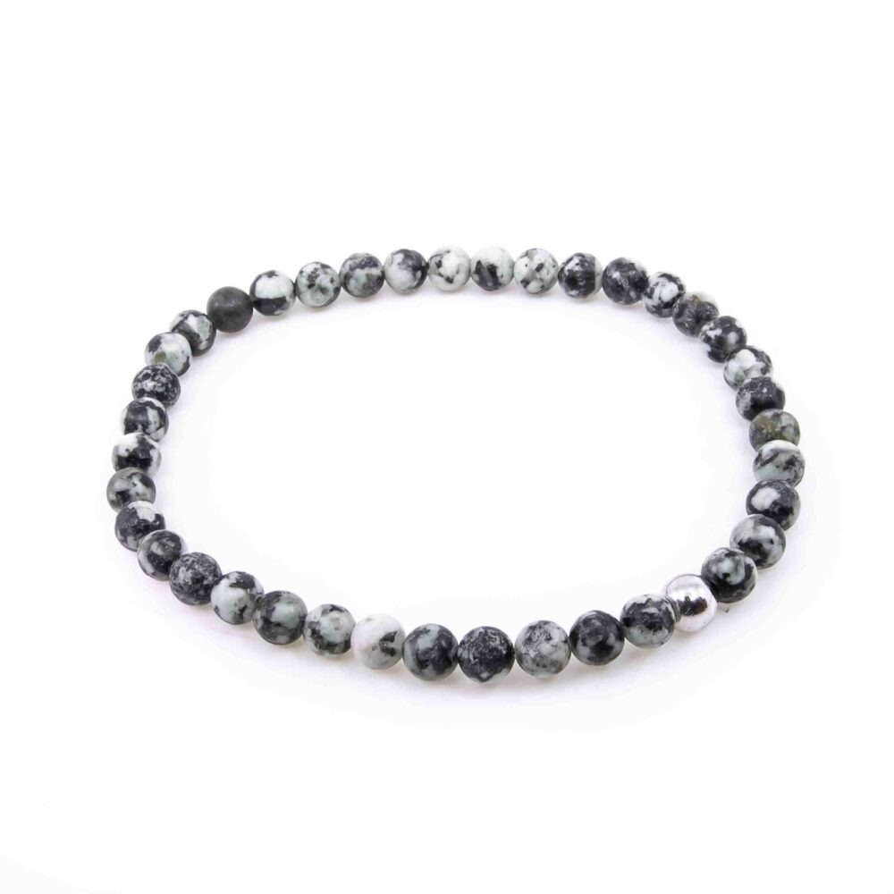 Schweizer Stein Armband Julier Granit 4mm